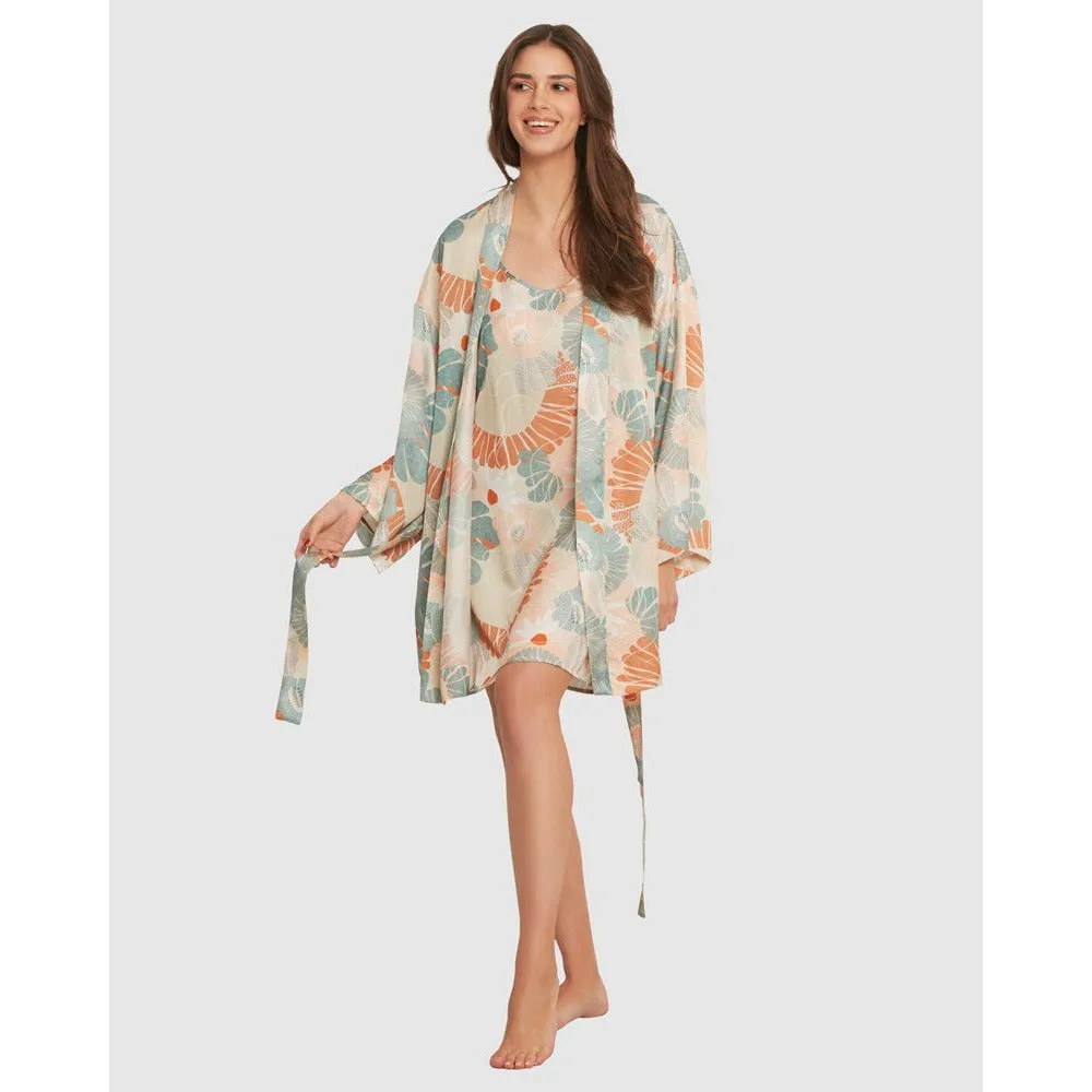 Spaghetti Strap Short Ecovero Viscose Satin Chemise