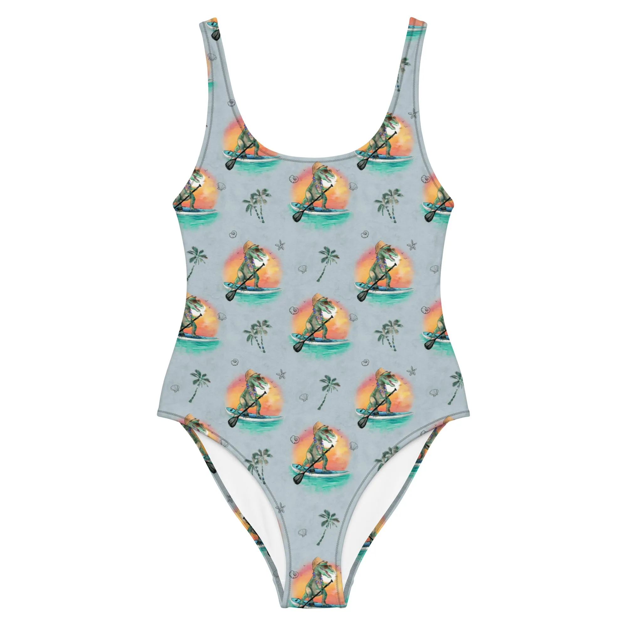 SUP Rex - Women's Dinosaur One-Piece Swimsuit