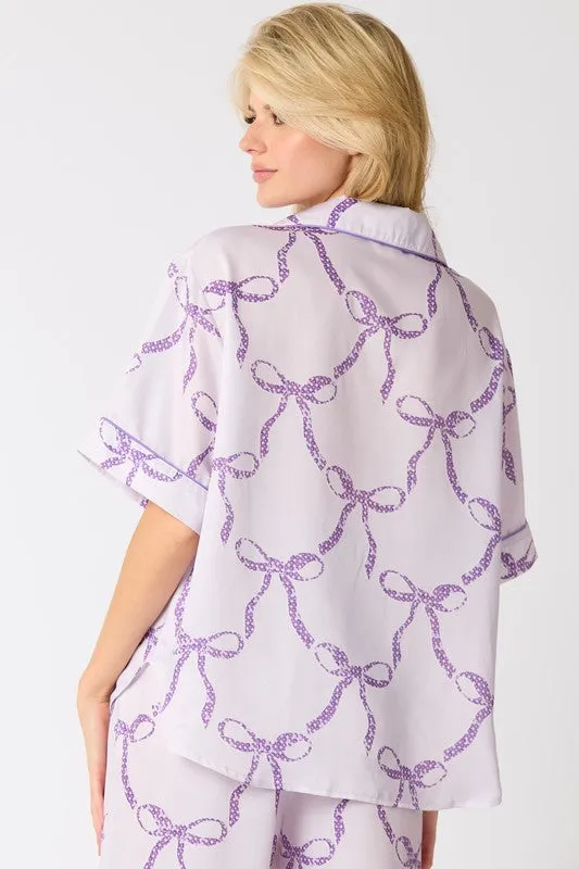 Sweet Dreams Purple Pajama Top