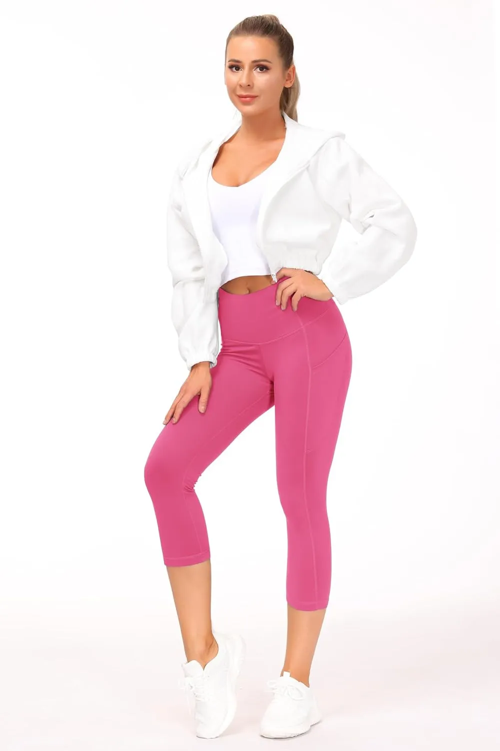 THE GYM PEOPLE Womens' Yoga Pants High Waist with Pocket Tummy Control