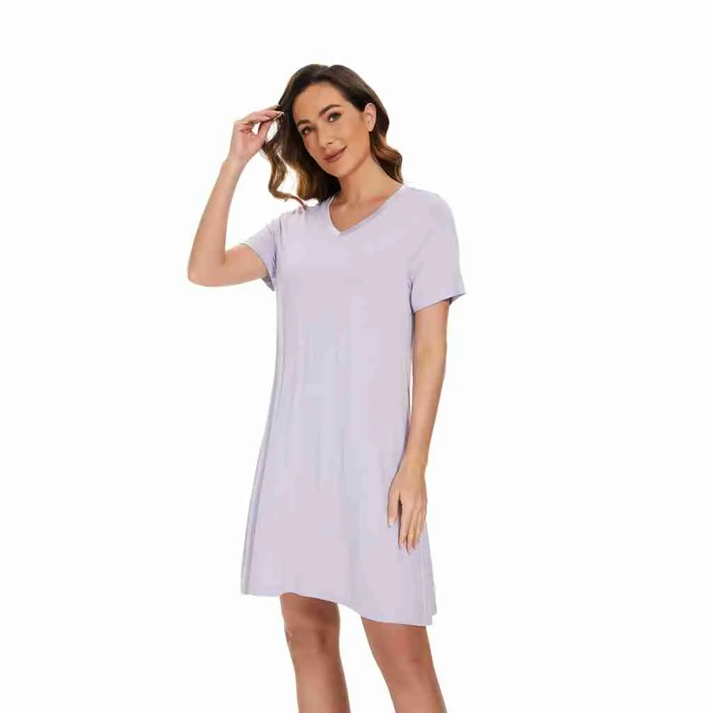Twilight Bamboo A-Line Short Sleeve Nightdress