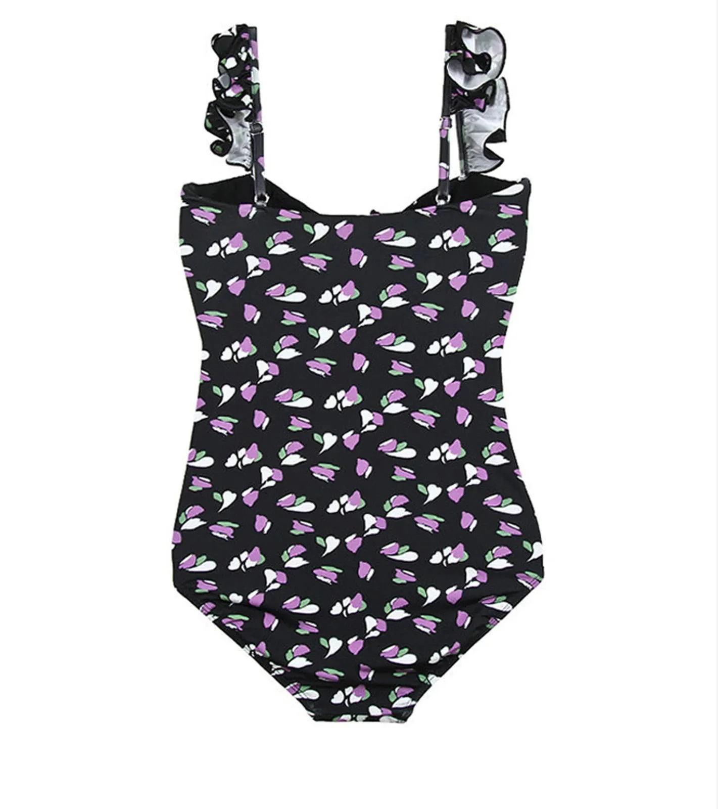 Upopby Fashion Floral Print Backless One-Piece Swimsuit