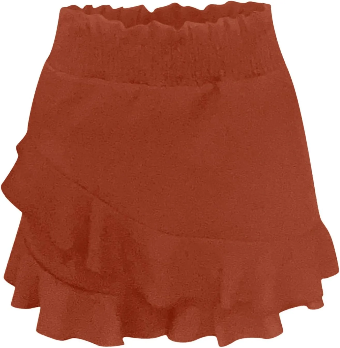 Women Fashion Ruffled Layered Pleated Tiered Shorts Flowy Linen Cotton Summer Casual Comfy Flowy Beach Culottes
