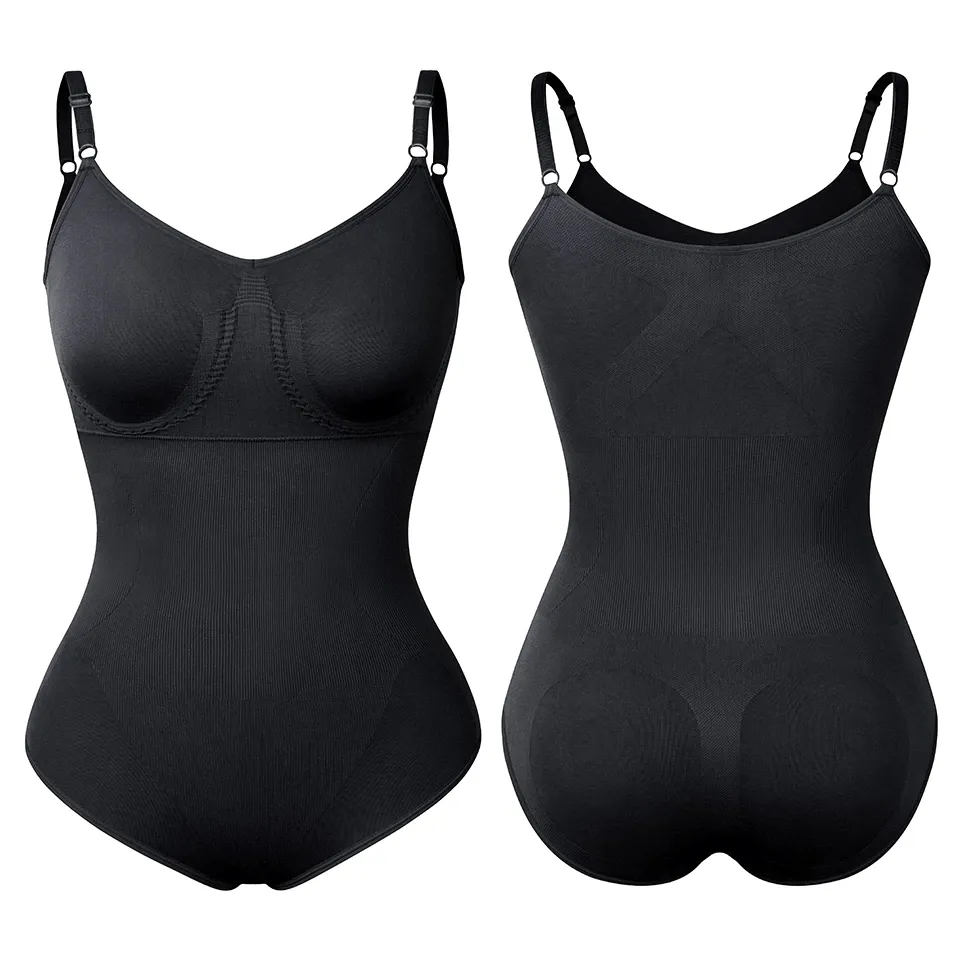 Women Full Body V Neck Tummy Control Shaper Bodysuit