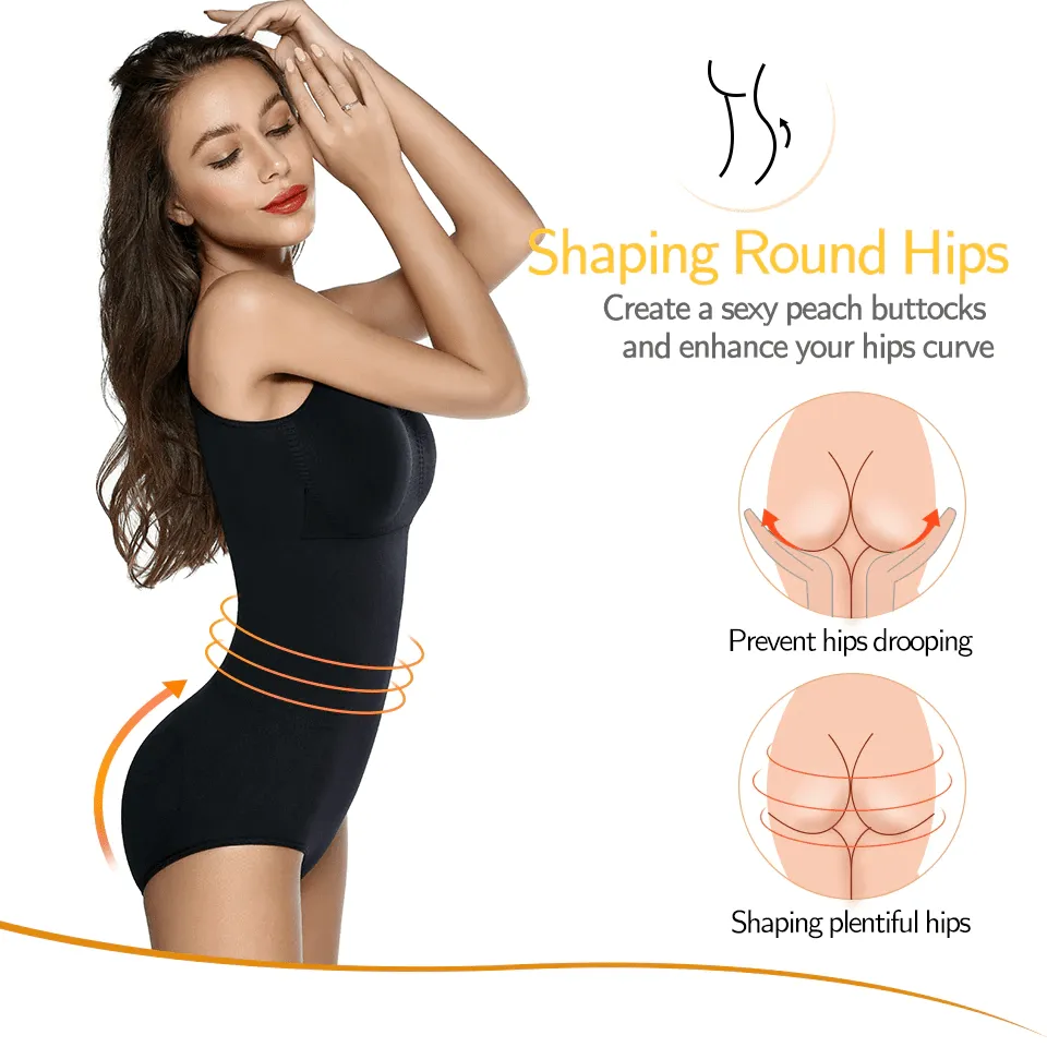 Women Full Body V Neck Tummy Control Shaper Bodysuit