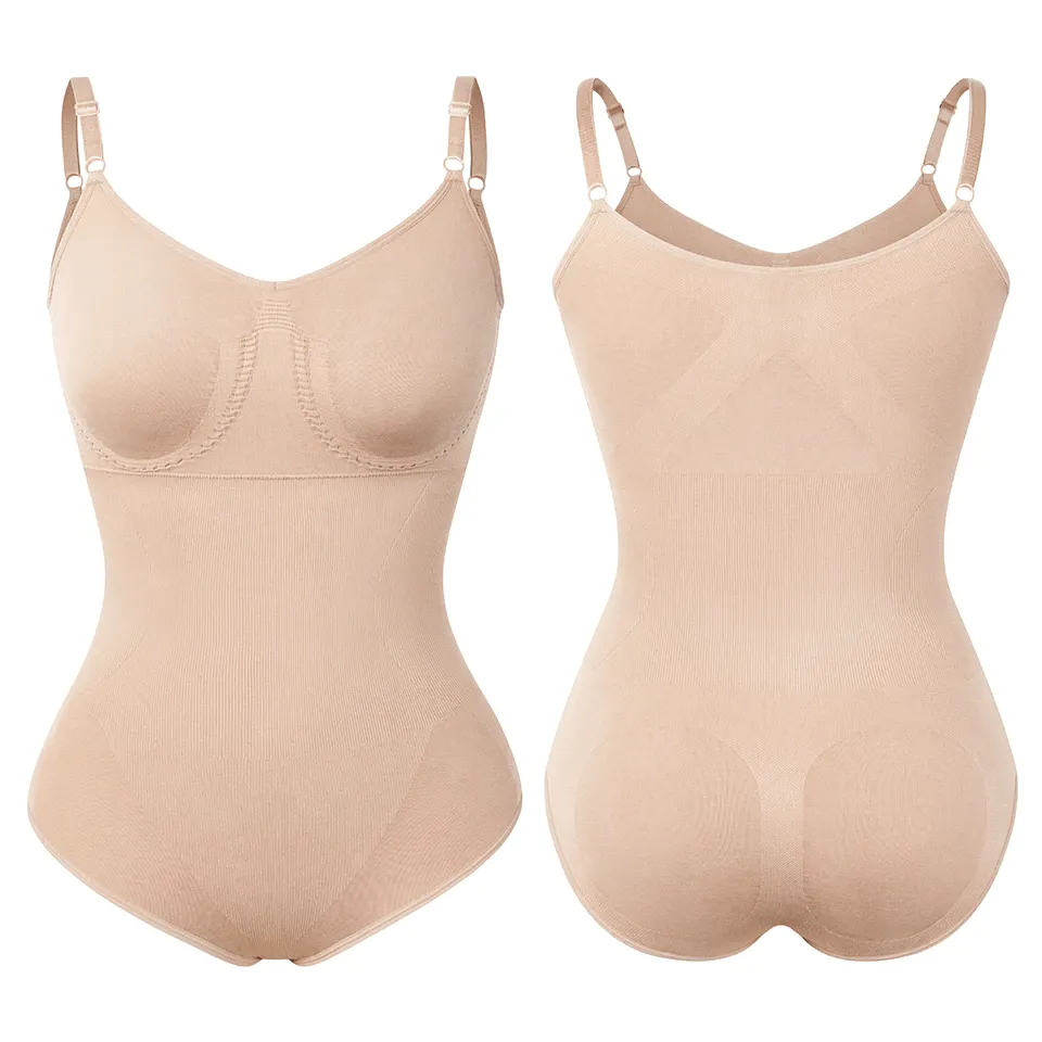Women Full Body V Neck Tummy Control Shaper Bodysuit