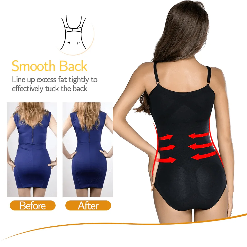 Women Full Body V Neck Tummy Control Shaper Bodysuit