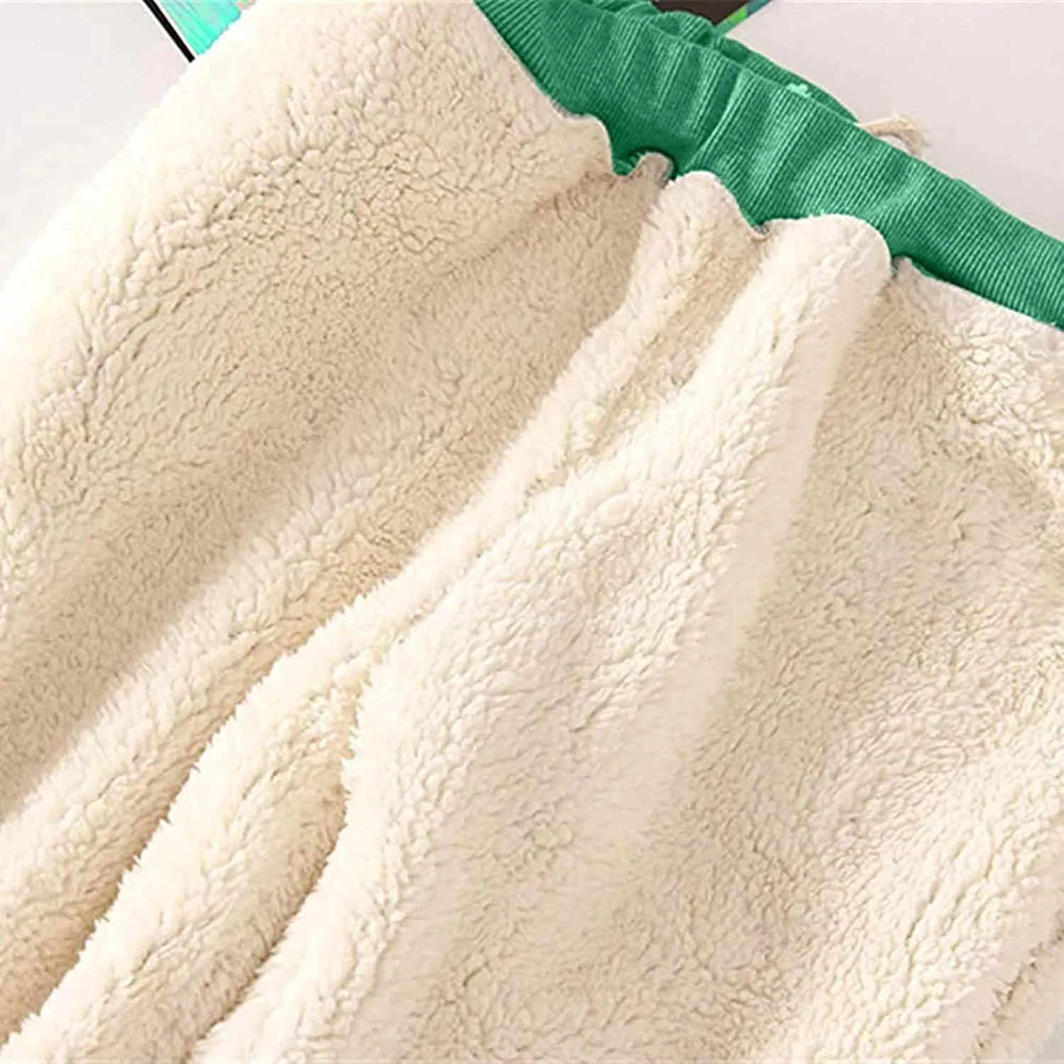 Women's Fleece Sherpa Lined Sweatpants Winter Thermal Soft Tapered Pants Basic Solid Elastic Waist Drawstring Pants