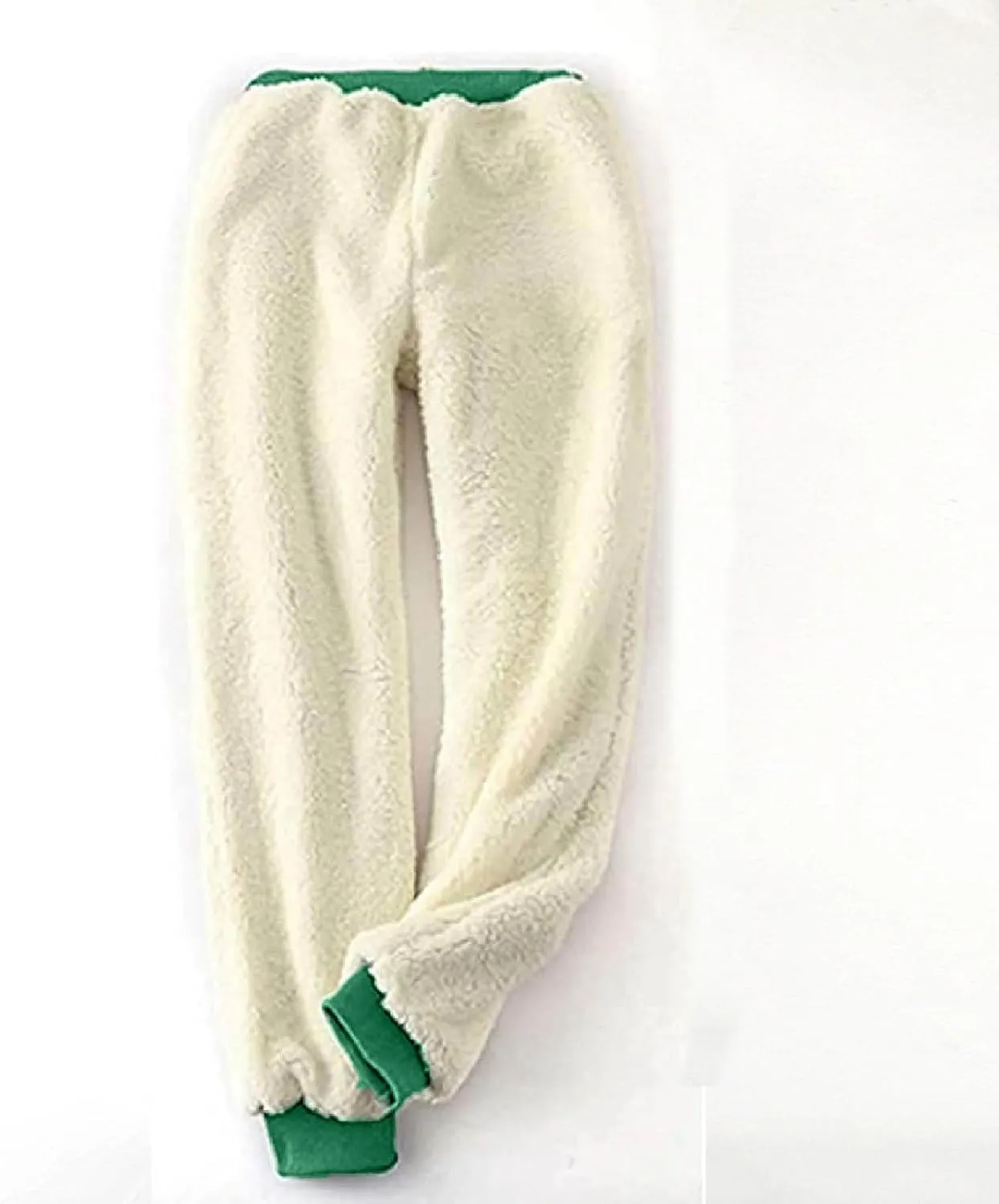 Women's Fleece Sherpa Lined Sweatpants Winter Thermal Soft Tapered Pants Basic Solid Elastic Waist Drawstring Pants
