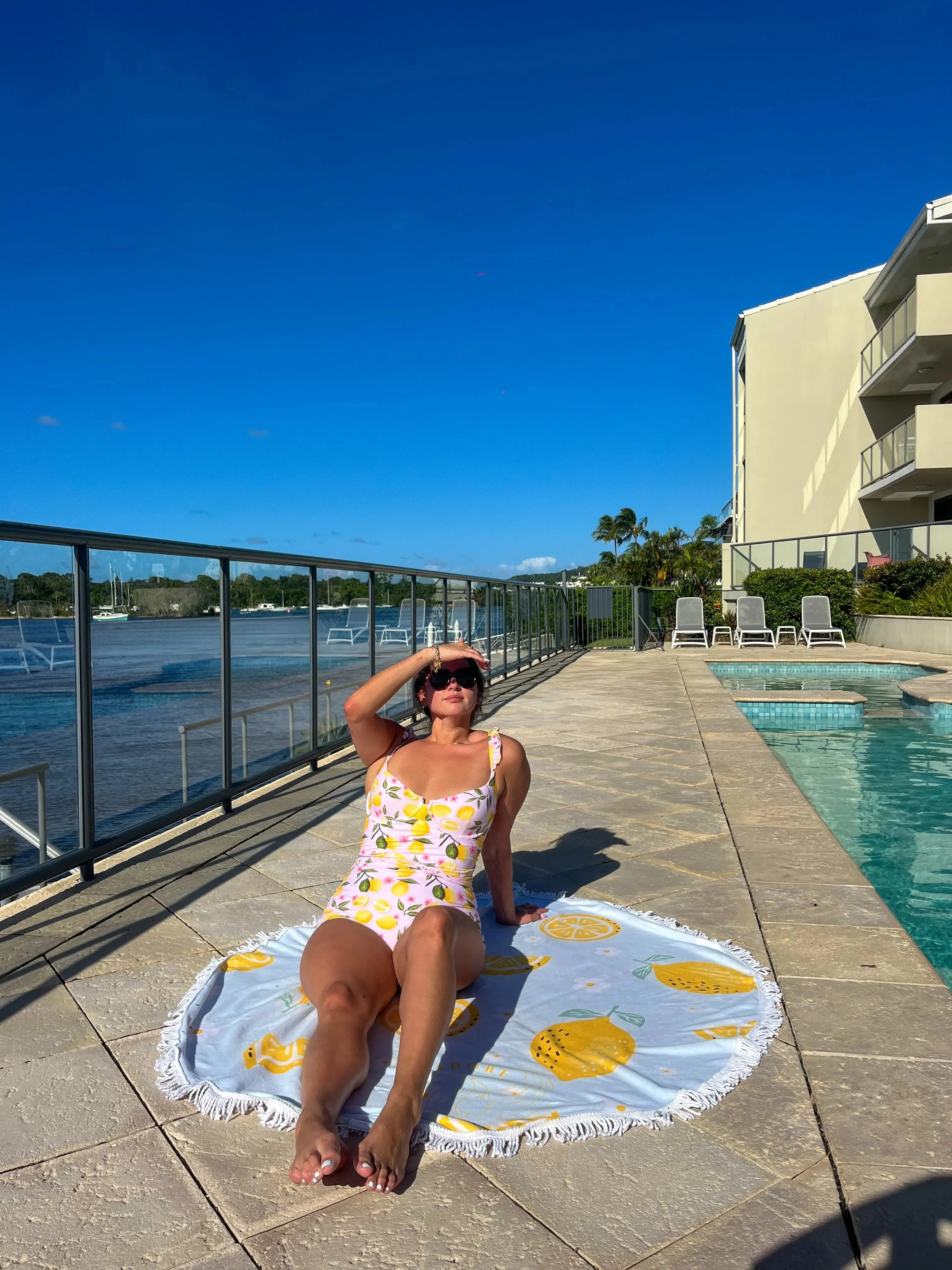 Zest Extra Support One-Piece Swimsuit   Amalfi Beach Towel